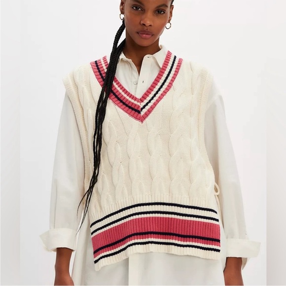 Free people costal prep poncho NWOT ONE SIZE